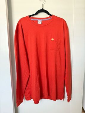 Brooks Brothers Long-Sleeve Pocket Tee - Orange-Red